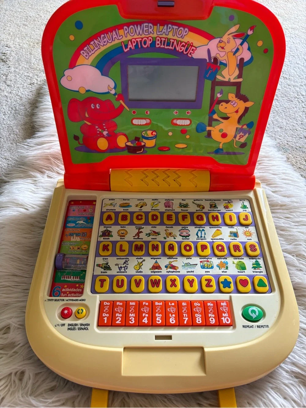 KOOL Kids TOYZ BILINGUAL POWER LAPTOP ENGLISH SPANISH EDUCATIONAL LEARNING WORKS